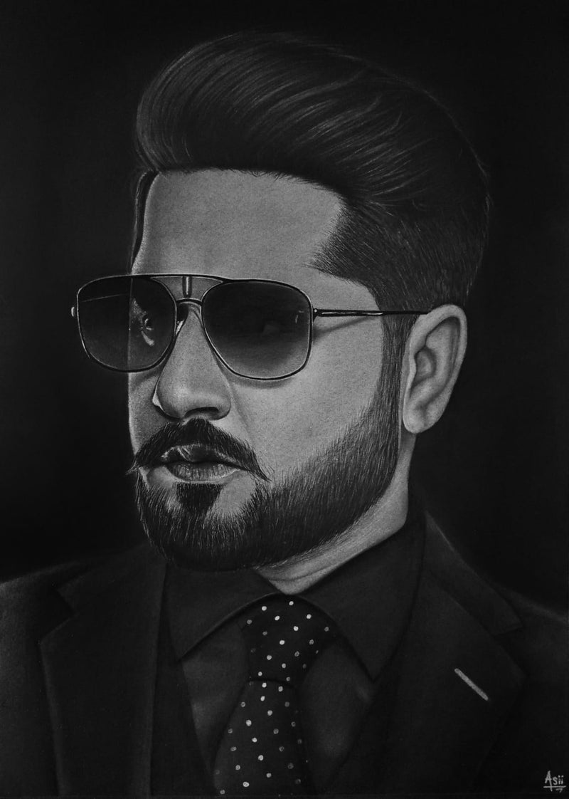 "Modern Icon" – Custom Hand-Drawn Stylized Portrait