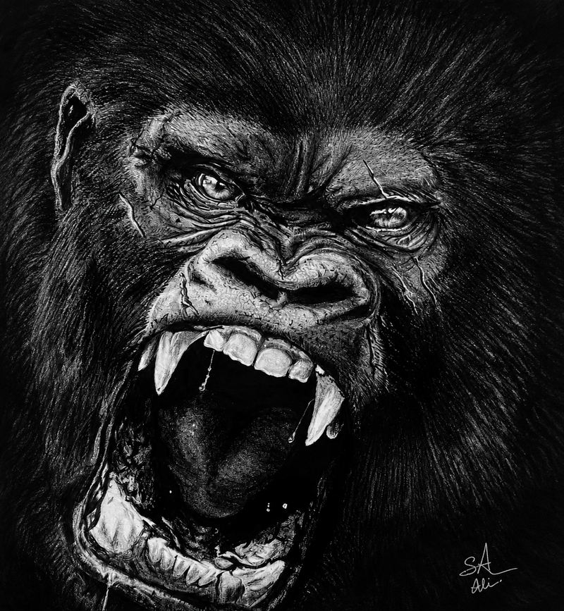 "Primal Instinct" – Limited Edition Hand-Drawn Charcoal Art Print