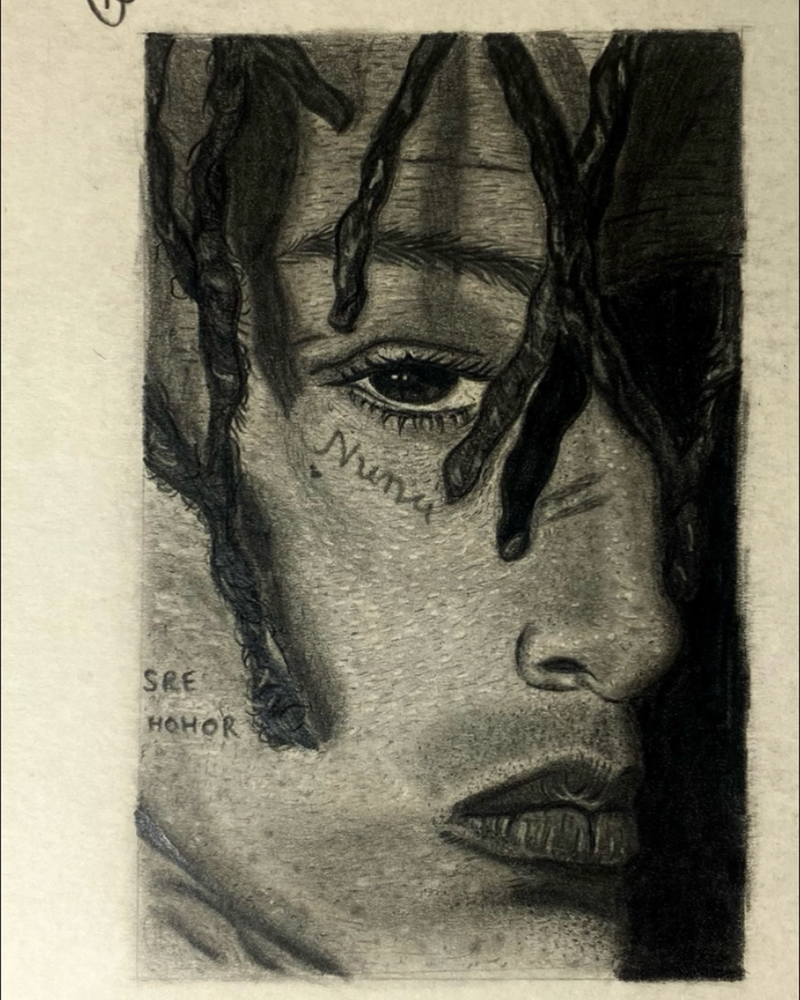 "Urban Soul" – Original Hand-Drawn Charcoal Portrait