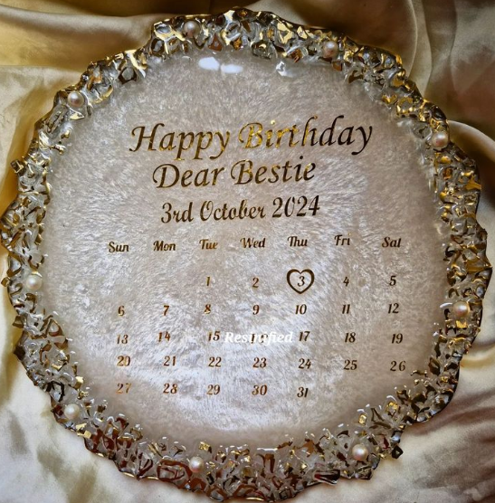 The "Glittering Milestone" Birthday Plaque