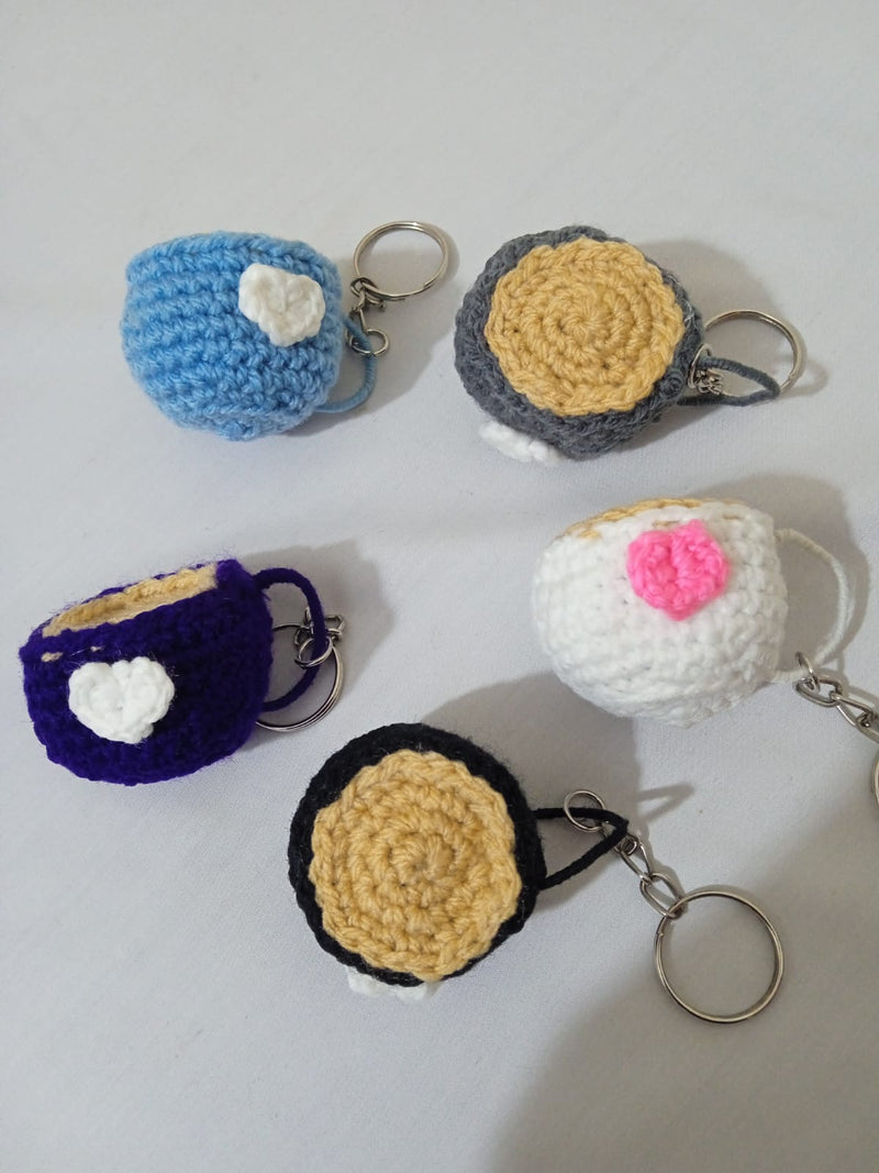 CUP KEY CHAIN-HANDMADE AVAILABLE IN ALL DIFFERENT COLORS