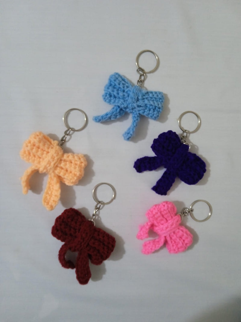 RIBBON KEY CHAIN-HANDMADE AVAILABLE IN ALL DIFFERENT COLORS