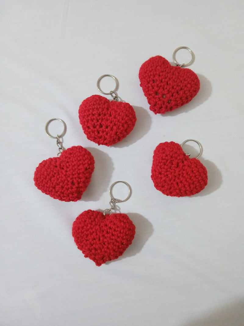 HEART KEY CHAIN-HANDMADE AVAILABLE IN ALL DIFFERENT COLORS