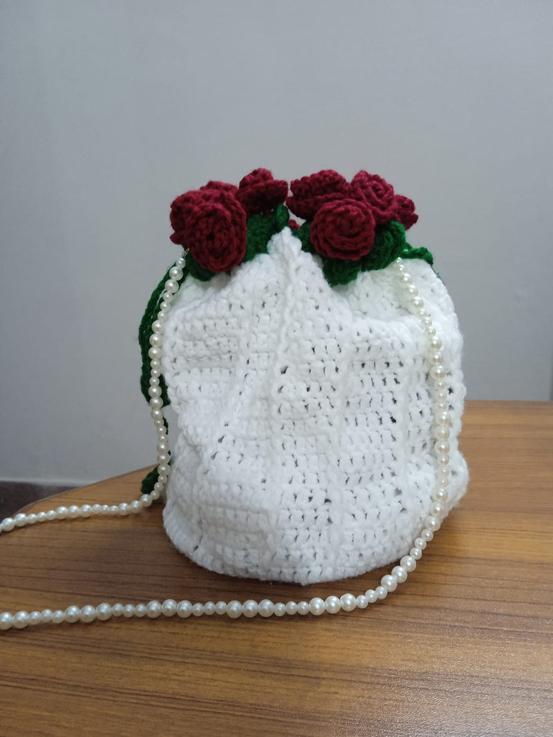 ROSE handmade crochet bag