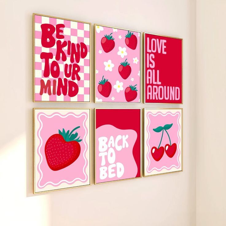 BEDROOM PAINTINGS-COLOR CUSTOMIZABLE-size 16x24-6 PIECES
