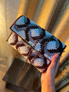 The "Onyx Prism" Geometric Flap Bag