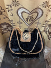 The Midnight Onyx "Fleur" Plush Bag