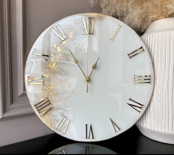 The "Gilded Marble" Artisan Wall Clock