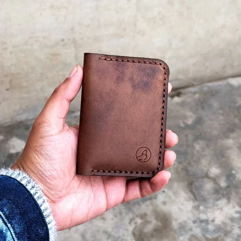 The "Artisan Saddle" Hand-Stitched Cardholder