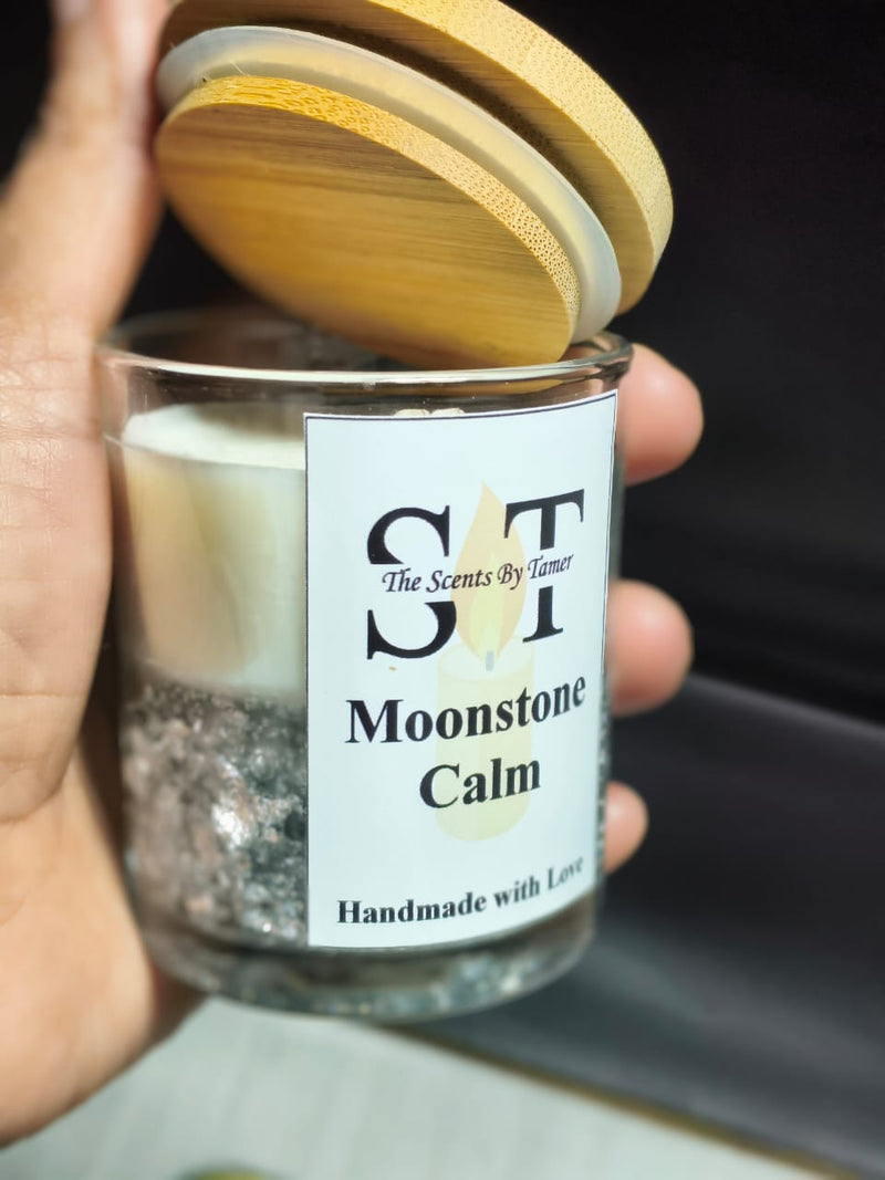 Moonstone Calm: Handmade Wellness Soy Candle