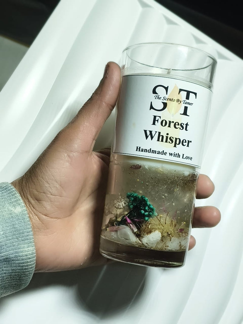 Forest Whisper: Handmade Botanical Gel & Soy Candle