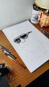 "The Modern Gentleman" – Hand-Drawn Graphite & Charcoal Portrait