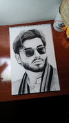 "The Framed Persona" – Professional Charcoal Portrait Print