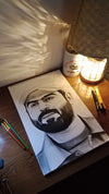 "The Focused Gaze" – Hand-Drawn Charcoal Portrait