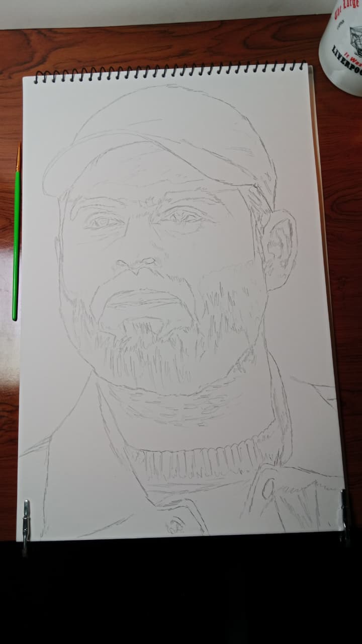 "The Focused Gaze" – Hand-Drawn Charcoal Portrait