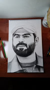 "The Focused Gaze" – Hand-Drawn Charcoal Portrait