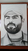 "The Focused Gaze" – Hand-Drawn Charcoal Portrait