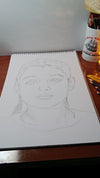 "Innocent Gaze" – Original Fine Art Charcoal & Graphite Portrait