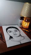 "Innocent Gaze" – Original Fine Art Charcoal & Graphite Portrait