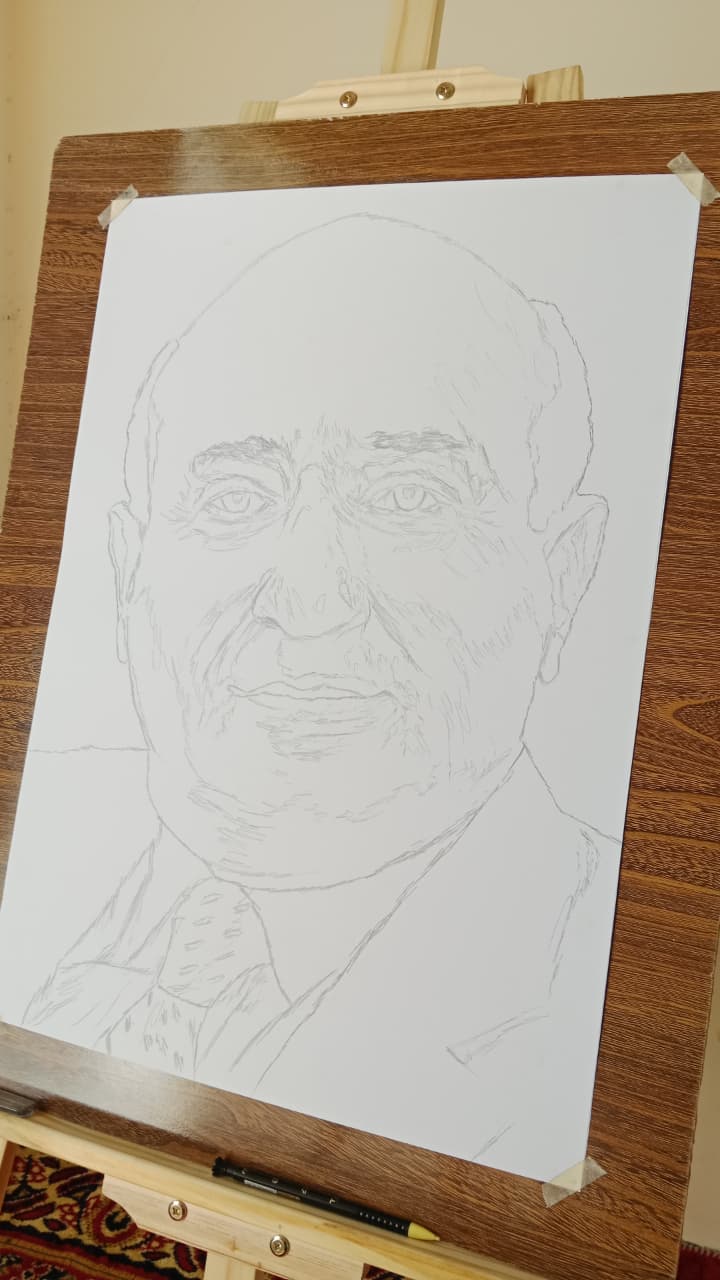 "The Distinguished Professional" – Hand-Drawn Charcoal Portrait