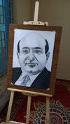 "The Distinguished Professional" – Hand-Drawn Charcoal Portrait