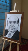"The Distinguished Professional" – Hand-Drawn Charcoal Portrait
