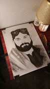 "Heritage & Honor" – Hand-Drawn Charcoal Portrait