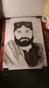 "Heritage & Honor" – Hand-Drawn Charcoal Portrait