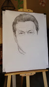 "Heritage & Honor" – Hand-Drawn Charcoal Portrait