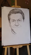 "Heritage & Honor" – Hand-Drawn Charcoal Portrait