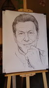 "Heritage & Honor" – Hand-Drawn Charcoal Portrait