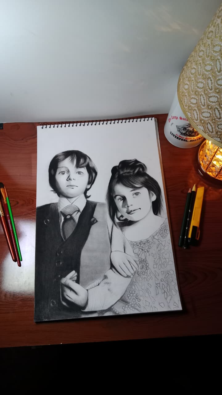 "The Focused Leader" – Hand-Drawn Charcoal & Graphite Portrait