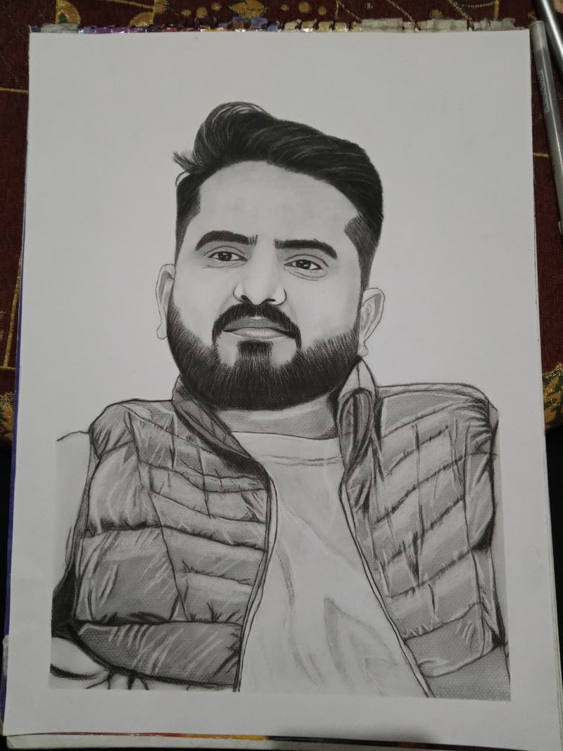 Vision of Peace – Framed Original Graphite Portrait by Artist Dayyan
