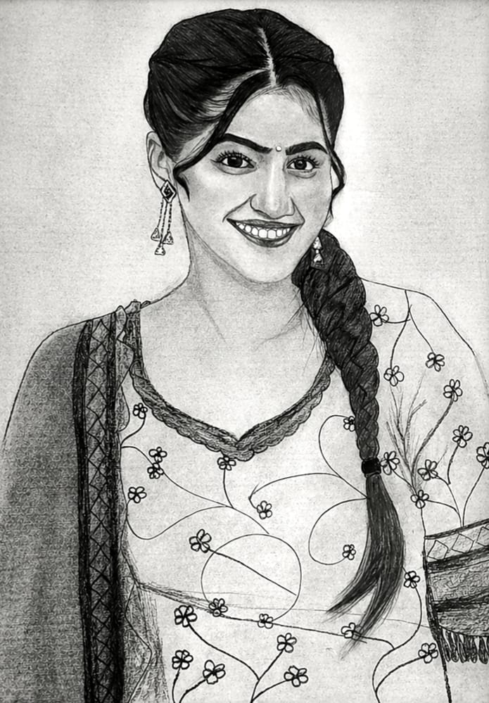 Custom Traditional Portrait Sketch – Hand-Drawn Charcoal Pencil Art