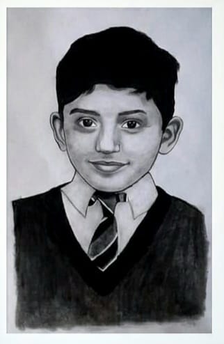 Custom Kids Portrait Sketch – Hand-Drawn Charcoal & Graphite Pencil Art